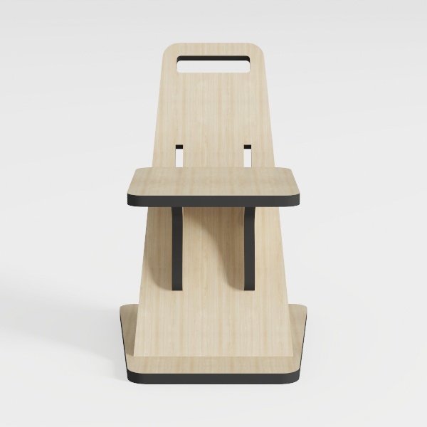 Sywlwxkq Sedia per Scale Multifunzione in Legno massello Sedia da Cucina per casa a Doppio Uso Sedia per Scale Pieghevole Mobile a 4 gradini Sgabello ascendente (Colore : Marrone)