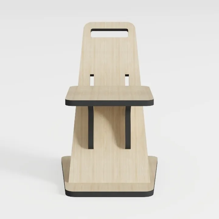 Sywlwxkq Sedia per Scale Multifunzione in Legno massello Sedia da Cucina per casa a Doppio Uso Sedia per Scale Pieghevole Mobile a 4 gradini Sgabello ascendente (Colore : Marrone)