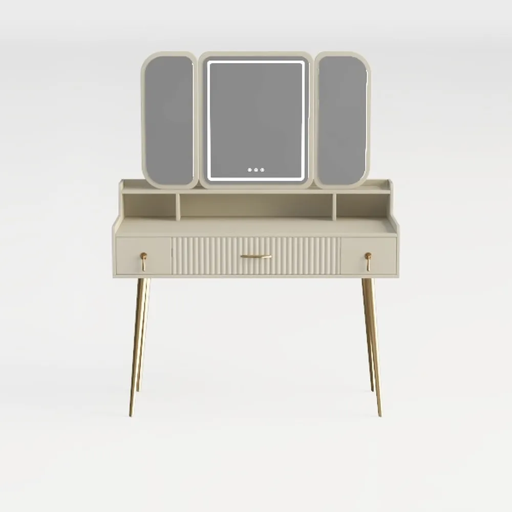 Ellie 1-Piece 47 in. Rectangular White Wood Makeup