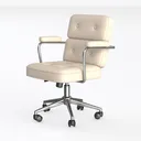 Home Work Chair Office Chair Cowhide Leather Gamin Left 45 Degree View
