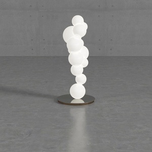 Minimalist White Acrylic Bubble Floor Lamp 3D Model