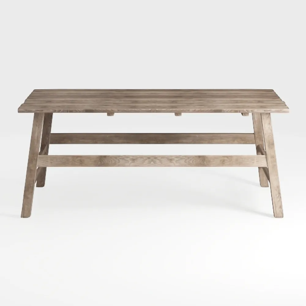 Benjara 63 Inch Home Office Desk, Acacia Wood Top,