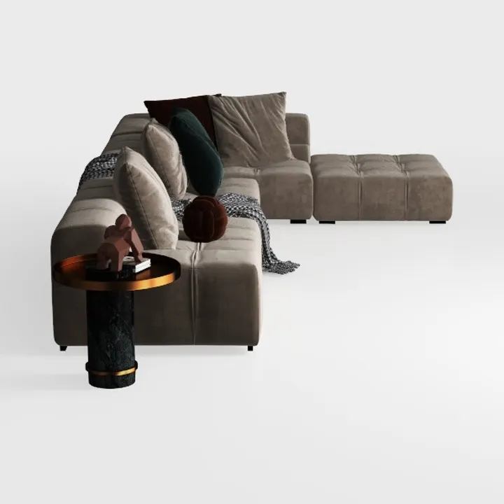 129.9" Modular Sectional Sofa with L-Shape Chaise