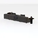 129.9" Modular Sectional Sofa with L-Shape Chaise Right 45 Degree View