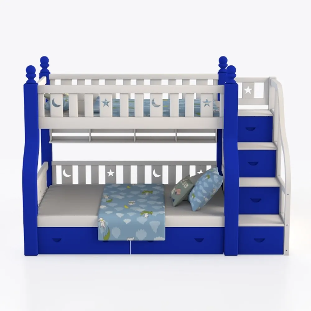 DHP Brady Solid Wood Bunk Beds with Ladder and Gua