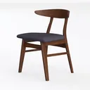 COSTWAY Dining Chairs Set of 2, Mid-Century Modern Left 45 Degree View