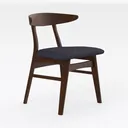 COSTWAY Dining Chairs Set of 2, Mid-Century Modern Right 45 Degree View
