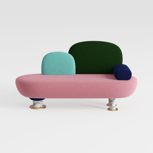 Modern Curved Sectional Sofa Set – High-Density