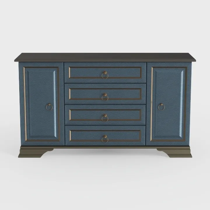 Walker Edison Modern Wood Glass Door Buffet