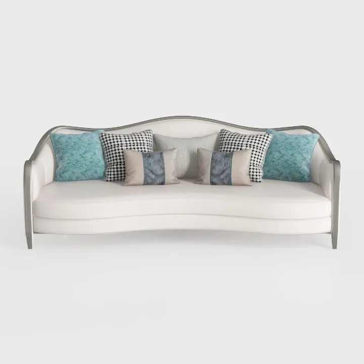 MICHAEL AMINI Camellia Field Chenille Sofa - Linen