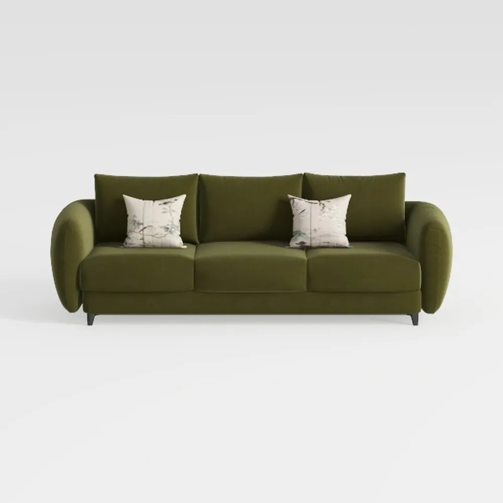 Living Room Sofa Loveseat with Wood Legs Two-Seat 