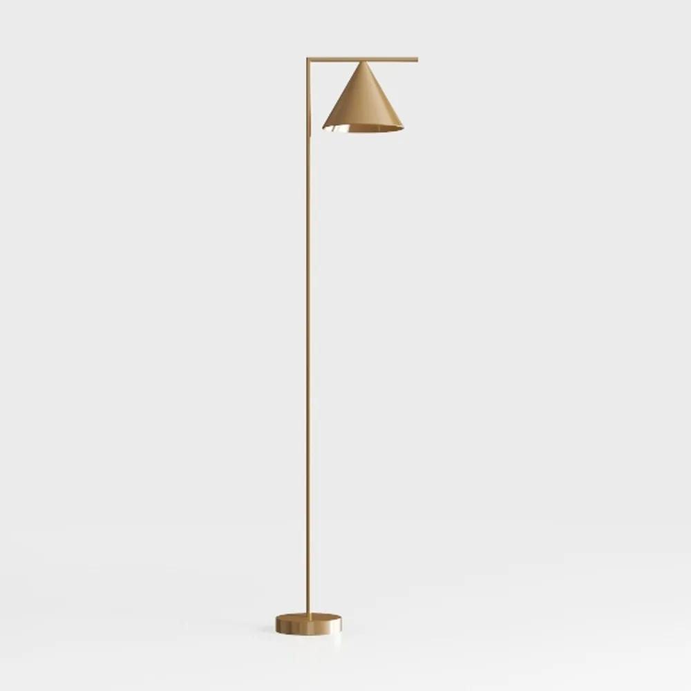 Gold Dimmable Floor Lamp, Modern Arc Lamp with 