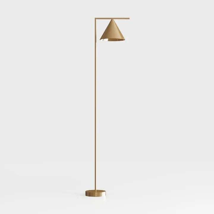 Gold Dimmable Floor Lamp, Modern Arc Lamp with 