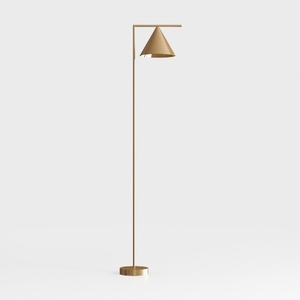 Gold Dimmable Floor Lamp, Modern Arc Lamp with