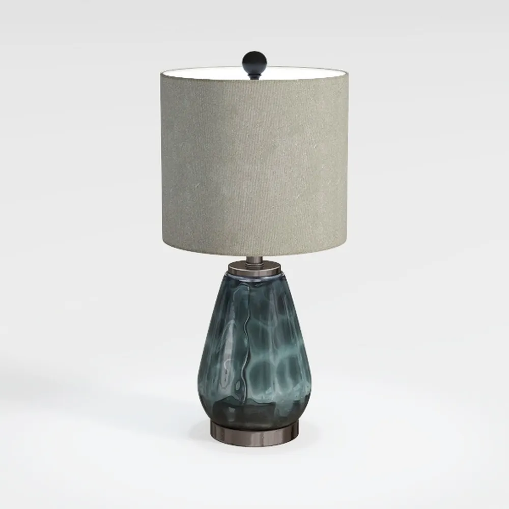 Montary 25" Chinoiserie Table Lamp, Classic Blue