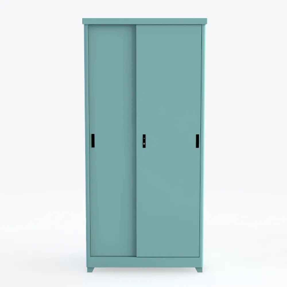 67''Farmhouse Metal Storage Cabinet with Barn Door