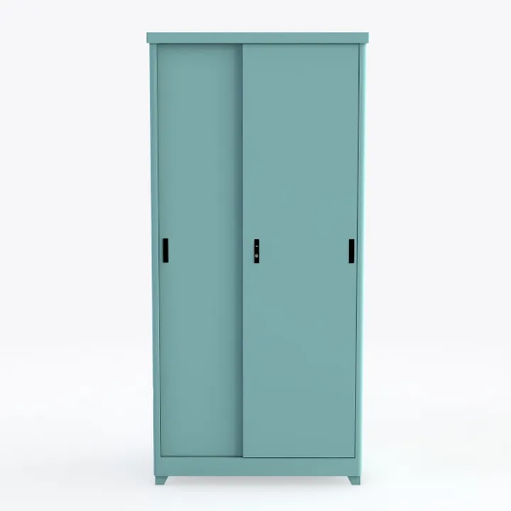 67''Farmhouse Metal Storage Cabinet with Barn Door