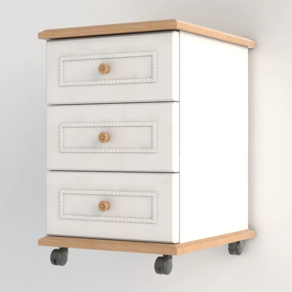 Wooden Nightstand with USB Charging Ports and