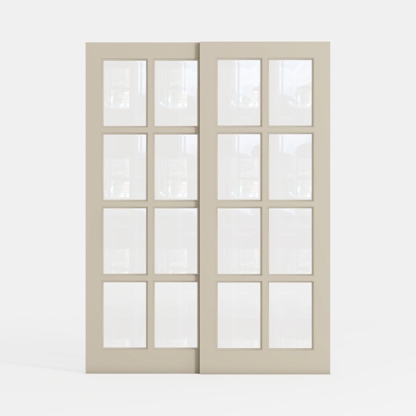 Bifold 72&quot; x 80&quot; 4-Panel Frosted Glass Door with