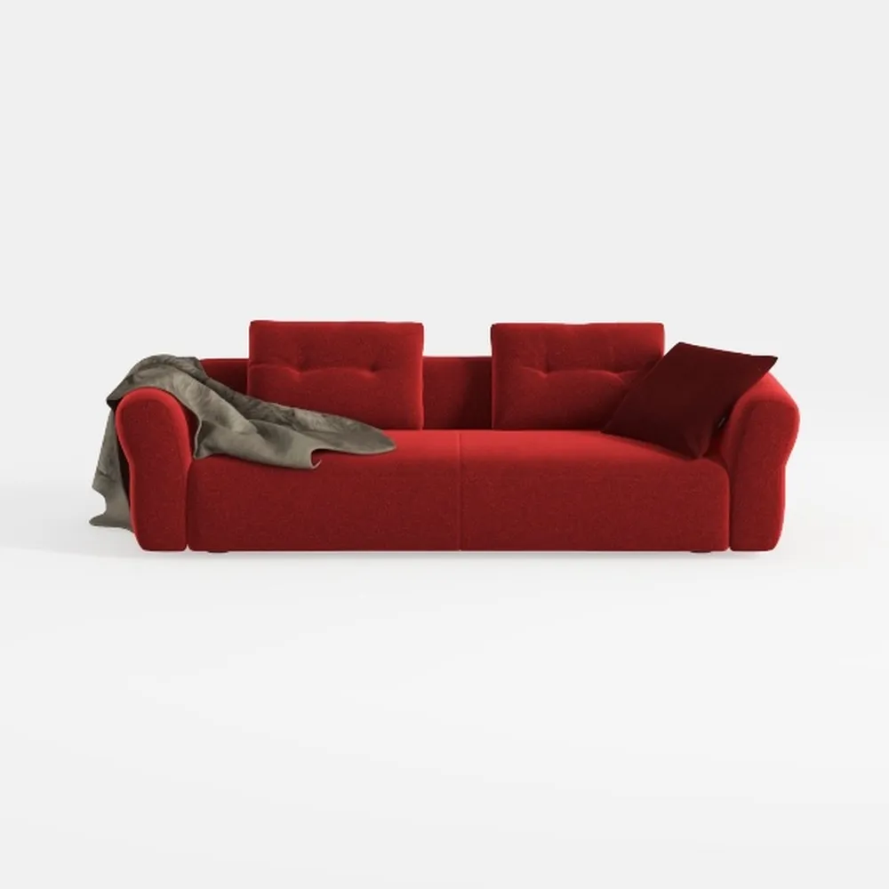 Foldable Three Person Fabric Sofa Bed, high Reboun