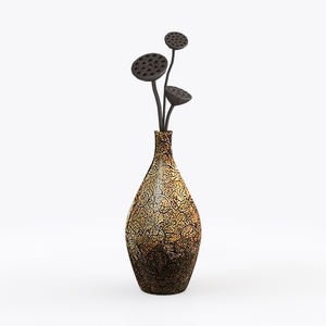 Pottery Vase - Vintage Rustic vase, 10" White