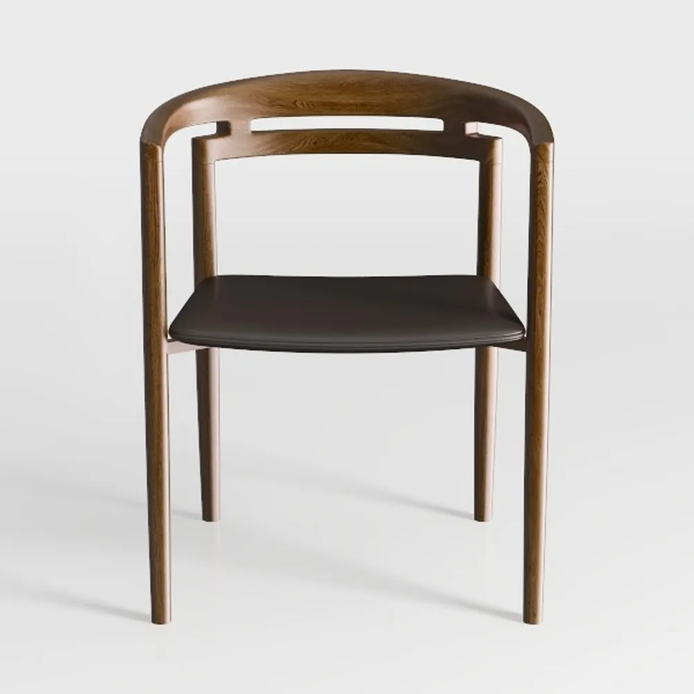 Ergonomic Solid Wood Chair Home Living Room Chair 