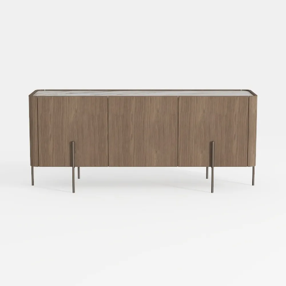Fluted Sideboard, Buffet Cabinet with Storage