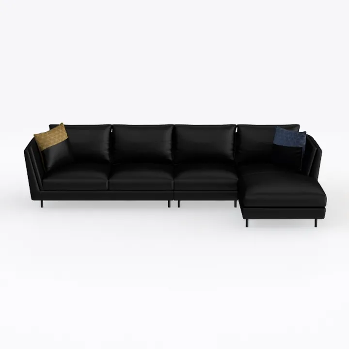 118.5" Faux Leather Modular Sectional Sofa