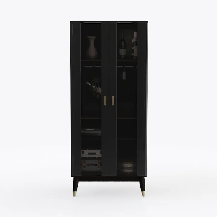 Broom Closet Storage Cabinet with Wheels and