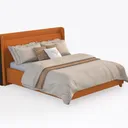 ASHCROFT Bella Mid-Century Modern Velvet Upholster Right 45 Degree View