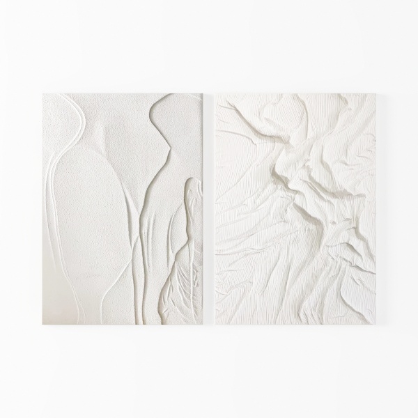 NBAODAN Textured Wall Art Abstract Floral Painting