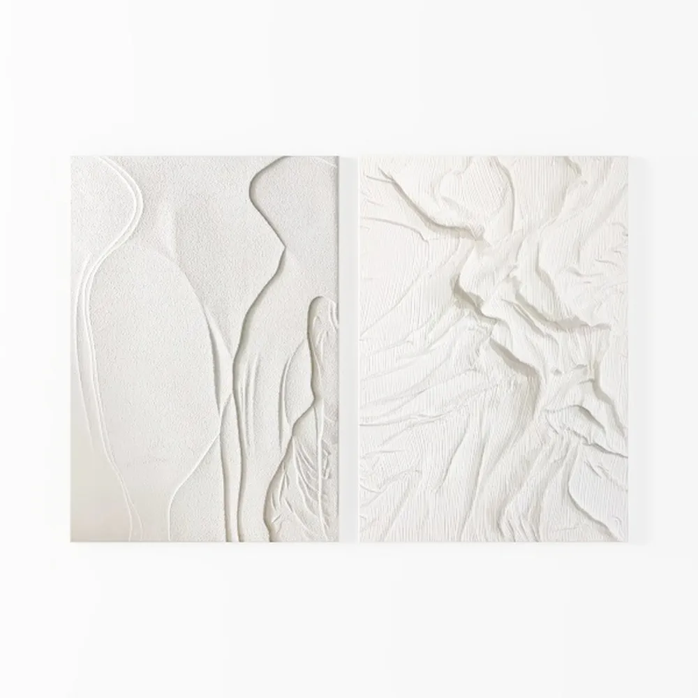 NBAODAN Textured Wall Art Abstract Floral Painting