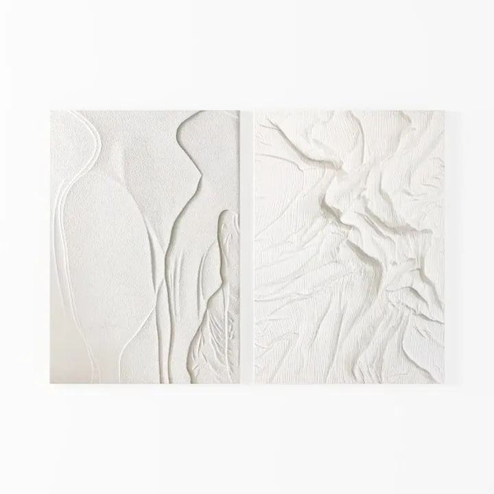 NBAODAN Textured Wall Art Abstract Floral Painting