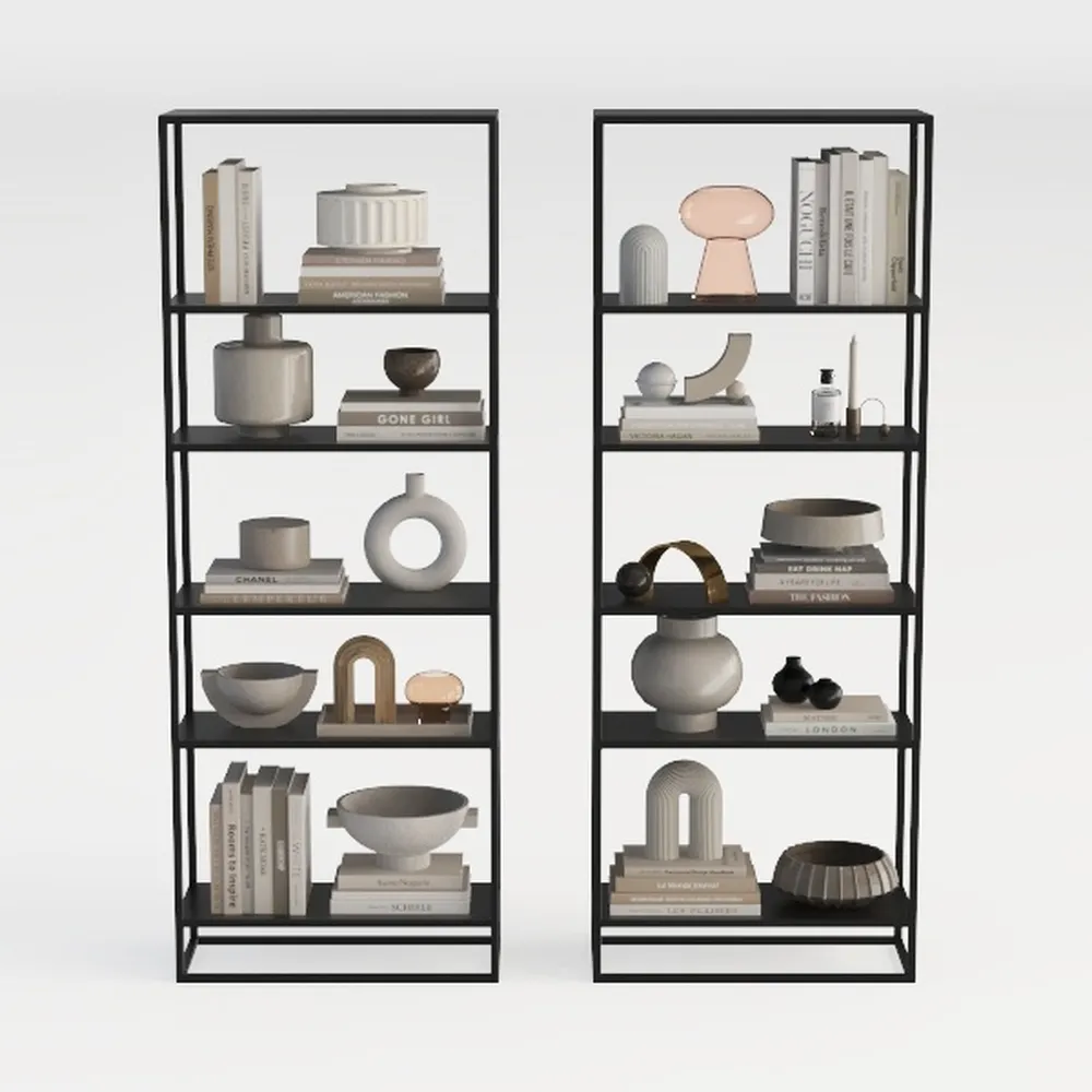 IRONCK Bookshelf, 31.5in Wide Shelf 6 Tier