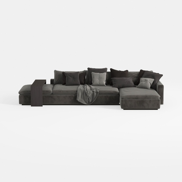 110” Cloud Sectional Couch, Boneless Sofa for