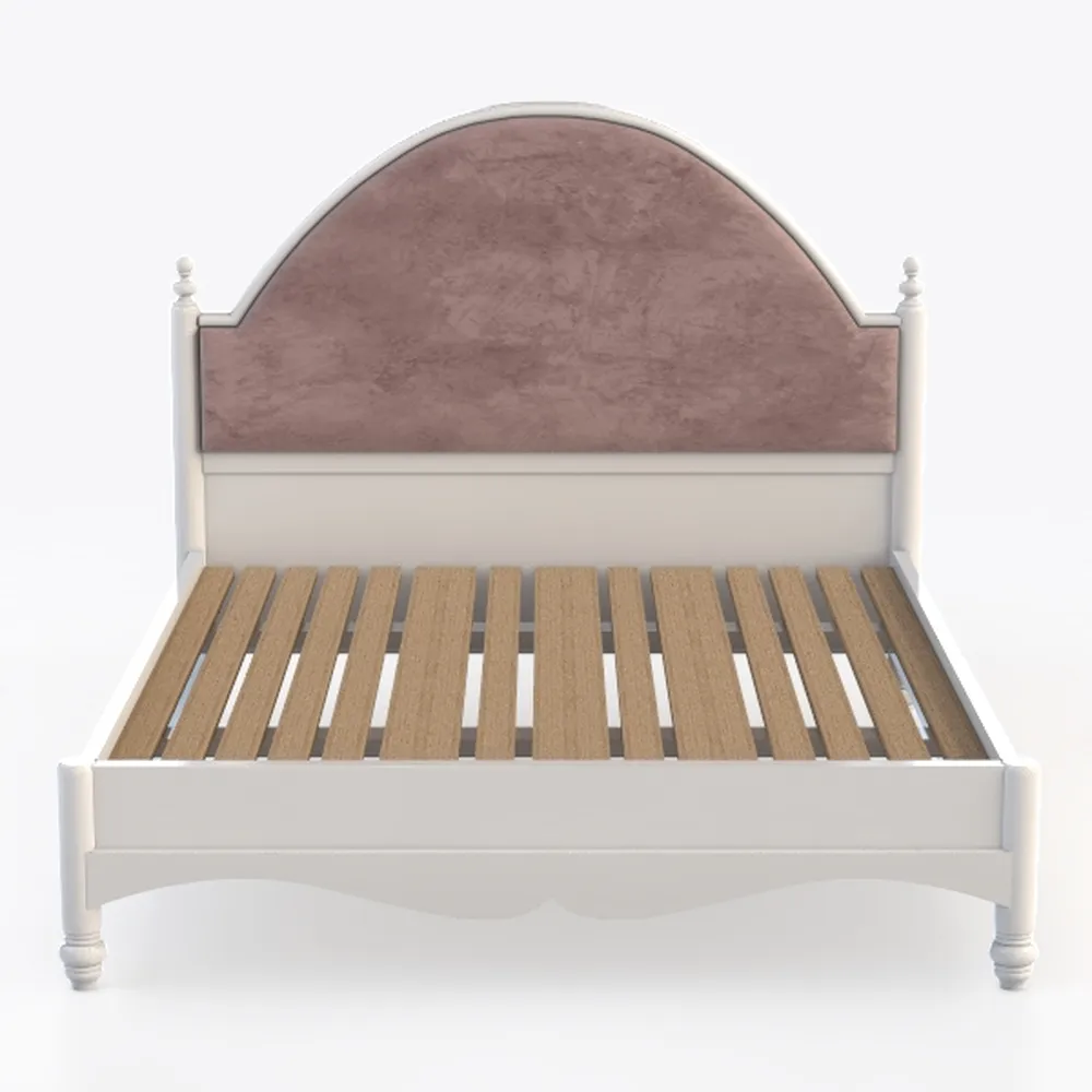 Benjara Auri Full Size Bed, Arch Headboard, Rope M