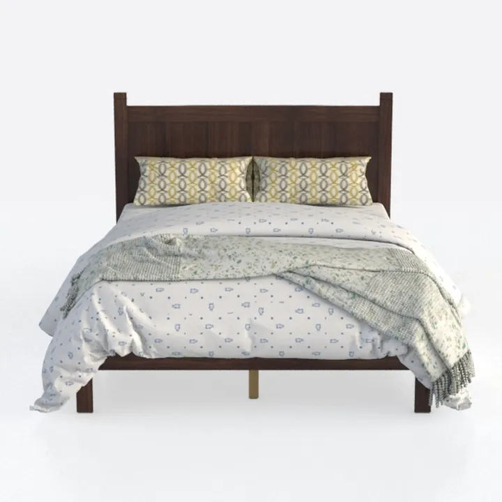 Victoria Brown Wood Frame Full Size Platform Bed w