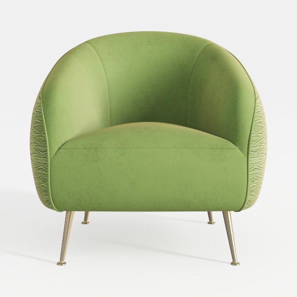 Zouron Comfy Accent Chair, Velvet Single Sofa