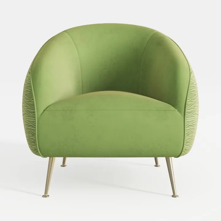 Zouron Comfy Accent Chair, Velvet Single Sofa
