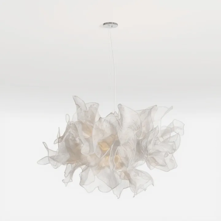 BETHEL INTERNATIONAL DLS104C20W-1 1-Light LED Chandelier-Warm Beige