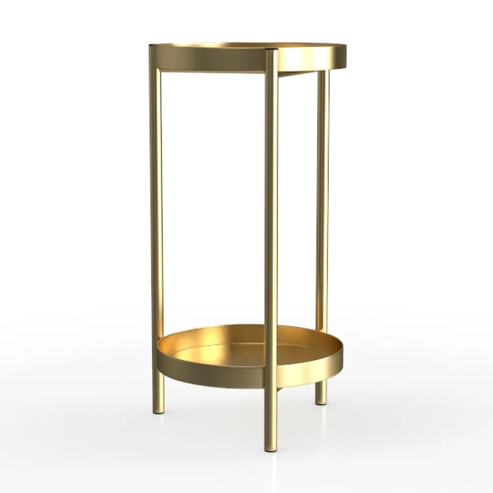 EKNITEY 2 Tier End Table - Metal Side Table