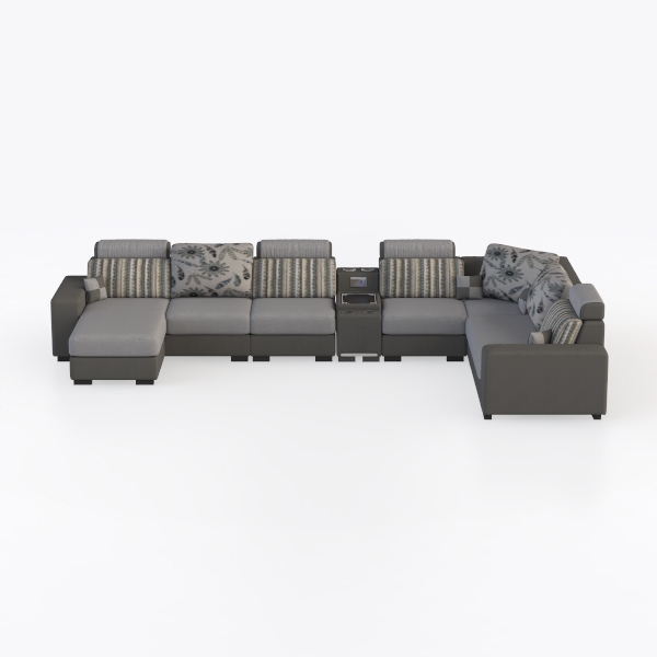 Syhtalotxikl Modern U-Shaped Sofa with Console and