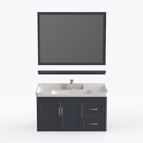 Miranda 54&quot; Single Vanity with optional Cultured Marble Counter - Dark Blue