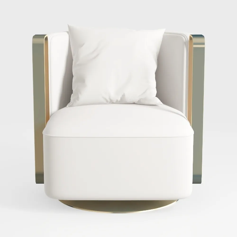 30" Wide Upholstered Swivel Barrel Chair Set of 2