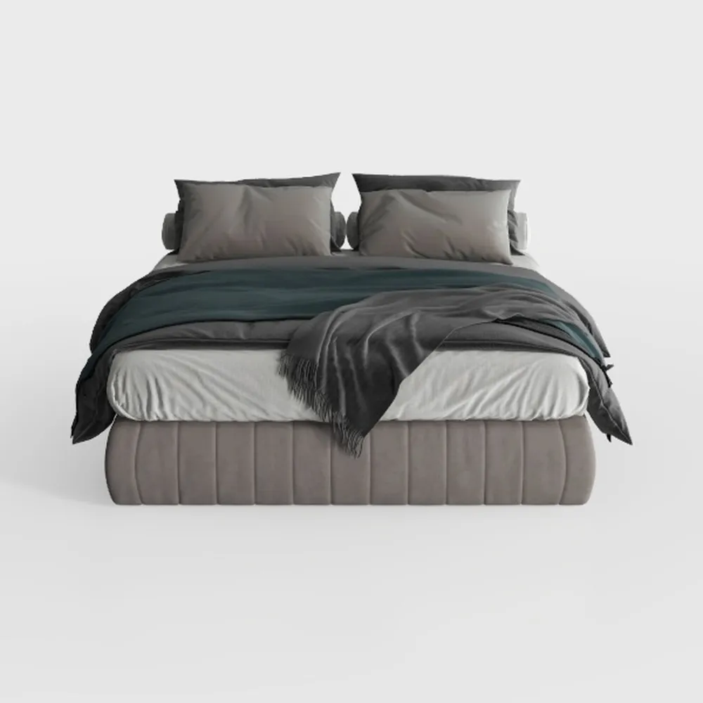 Atlin Designs Upholstered Queen Tufted Panel Bed i