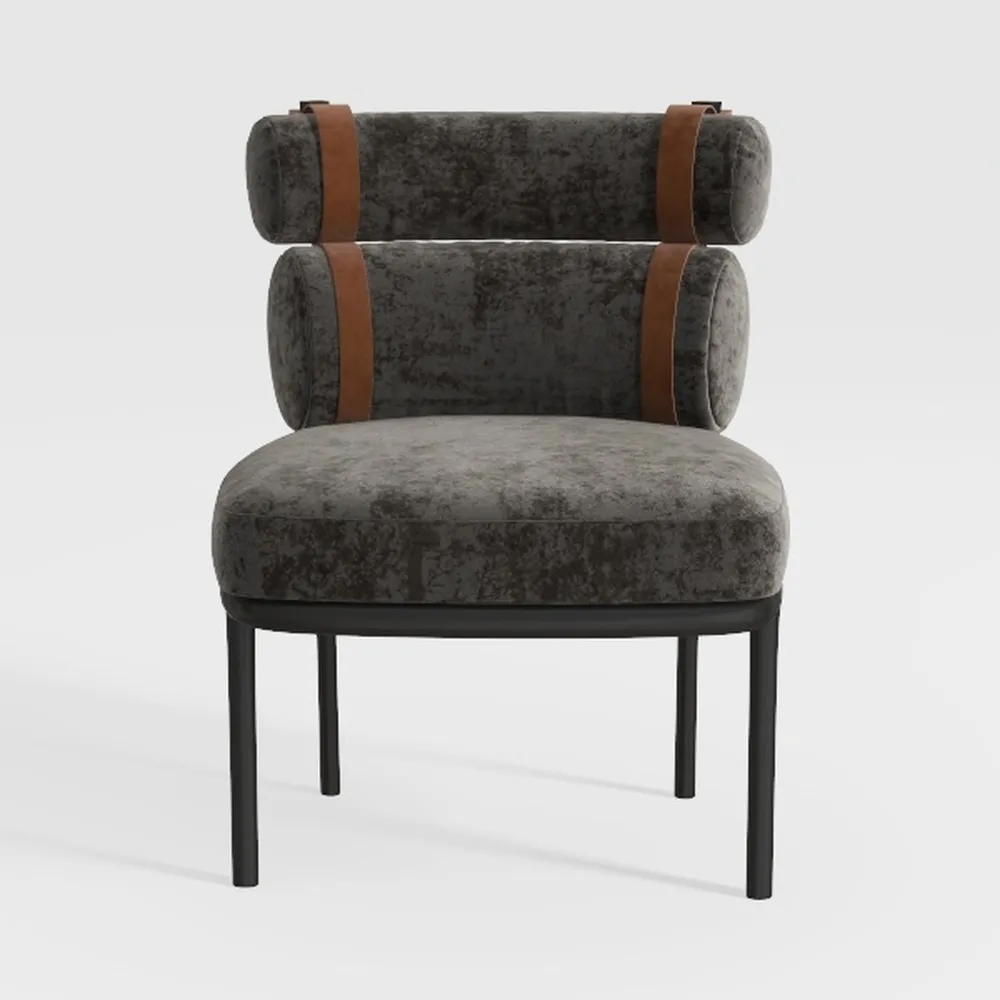 CANMOV Mid Century Modern Accent Chair, PU Leather