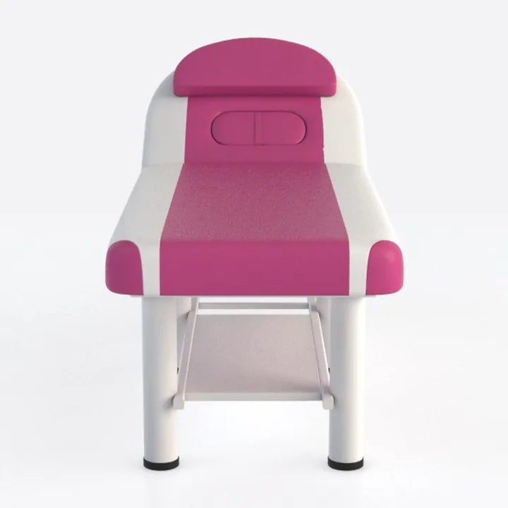 Modern Pink White Upholstered Spa Massage Bed 3D Model