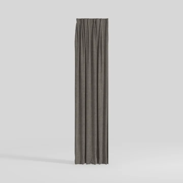 Minimalist Linen Fabric Window Curtain 3D Model