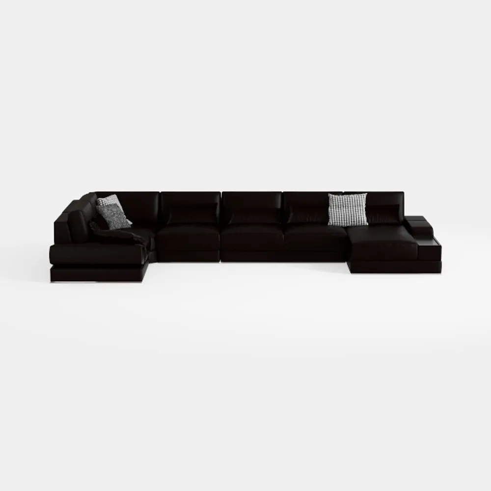 Valencia Nathan Napa Leather Couch - 4 Seats with 