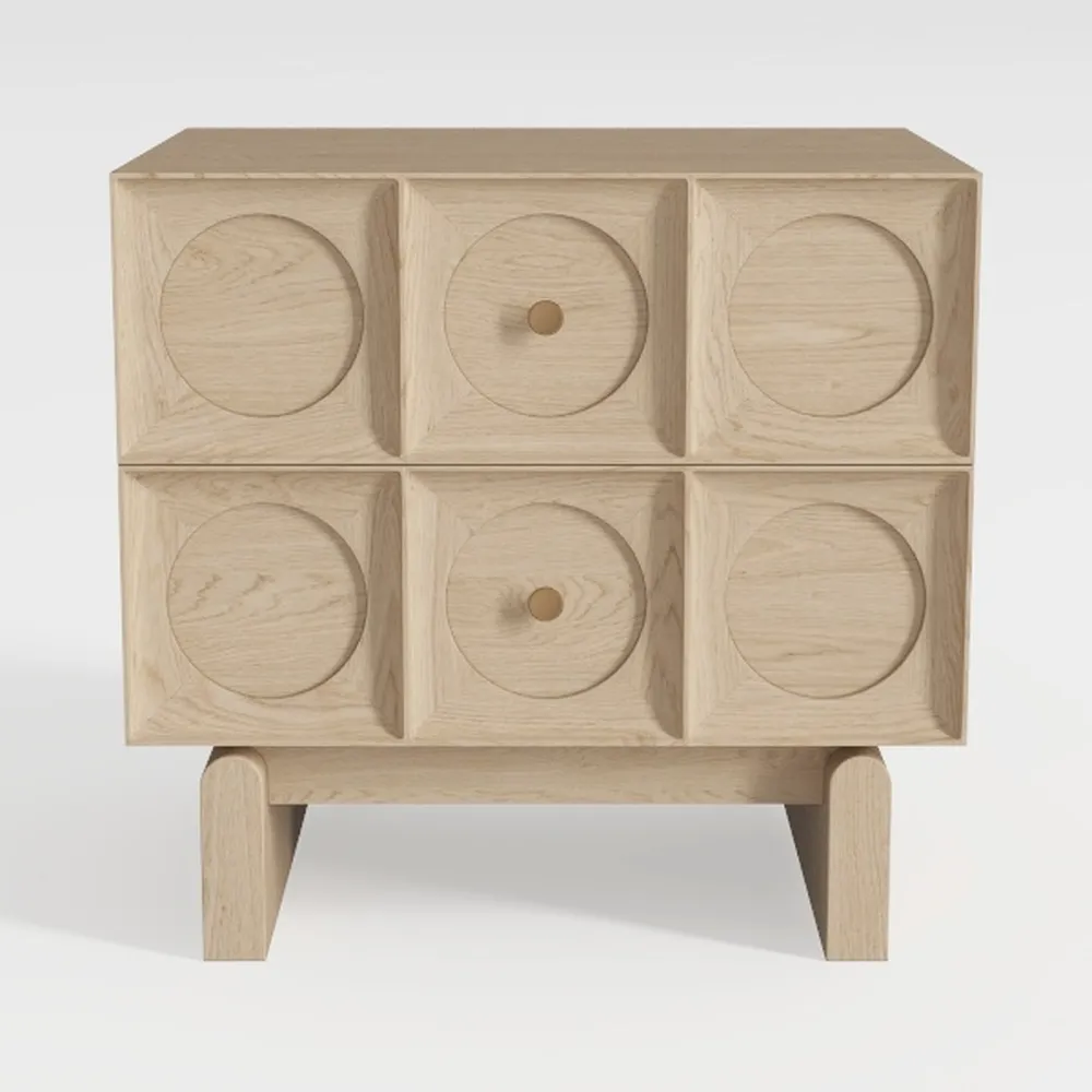 Bedside Cabinets Simple Nordic Double Drawer